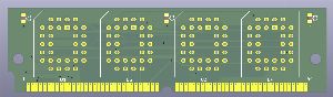 Computer rendering of ROM SIMM PCB design